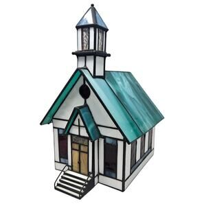 Vintage Centuryville Collection Cathedral Church Stained Glass Christmas Village